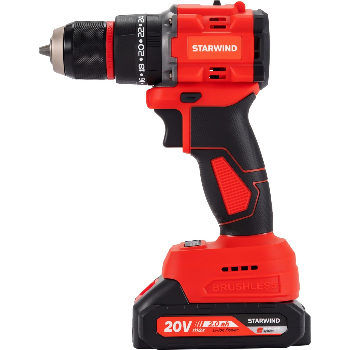 Дрель-шуруповерт Starwind CDB20-2.0/2hs1 (Цвет: Red)