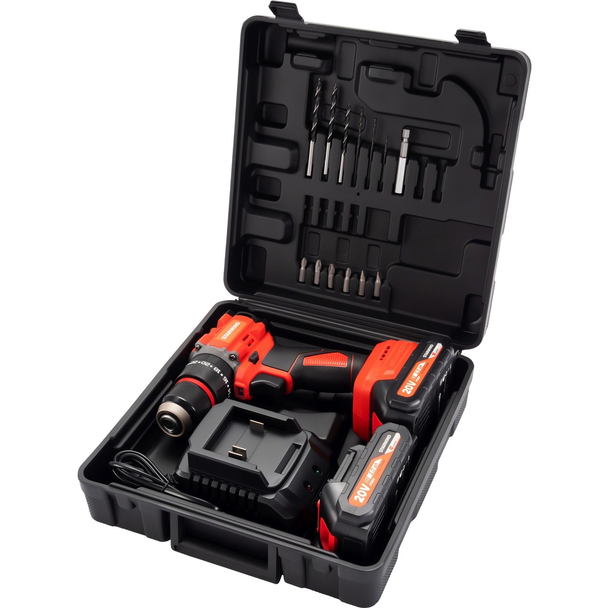 Дрель-шуруповерт Starwind CDB20-2.0/2hs1 (Цвет: Red)