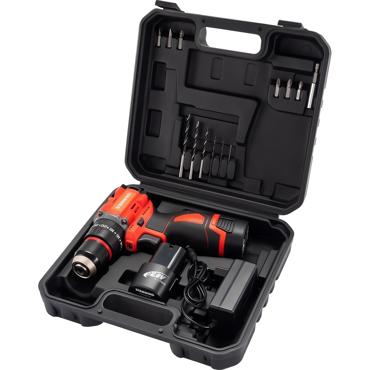 Дрель-шуруповерт Starwind CDBT16-2.0/2hs1 (Цвет: Red)