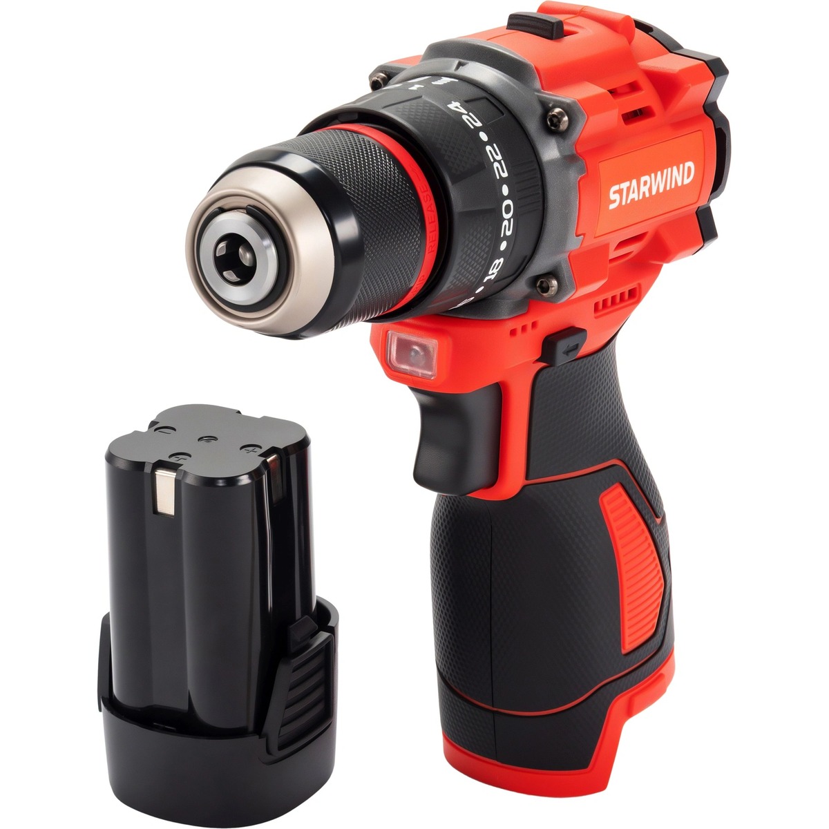Дрель-шуруповерт Starwind CDBT16-2.0/2hs1 (Цвет: Red)