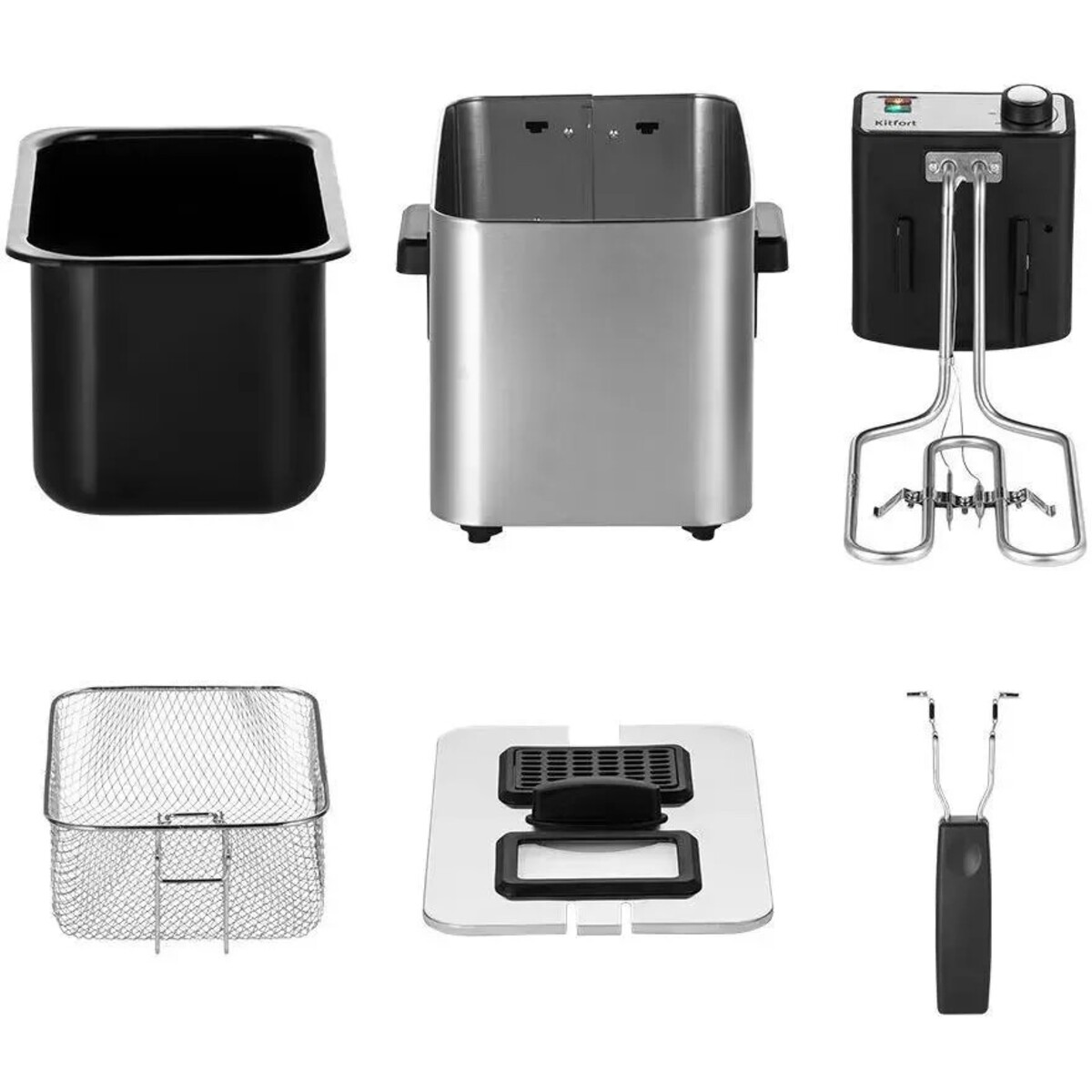 Фритюрница Kitfort КТ-4053 (Цвет: Silver/Black)