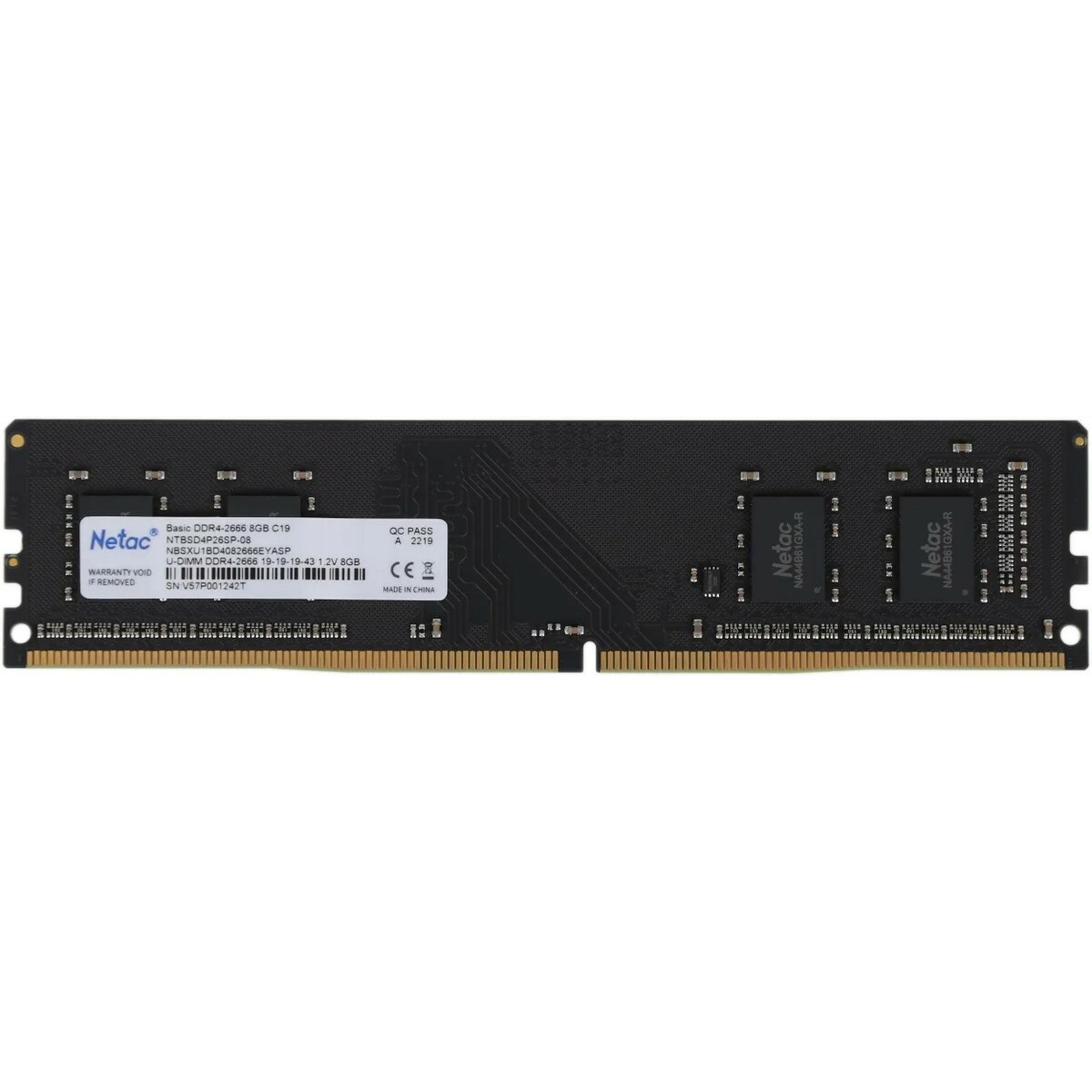 Память DDR4 8Gb 2666Mhz Netac NTBSD4P26SP-08