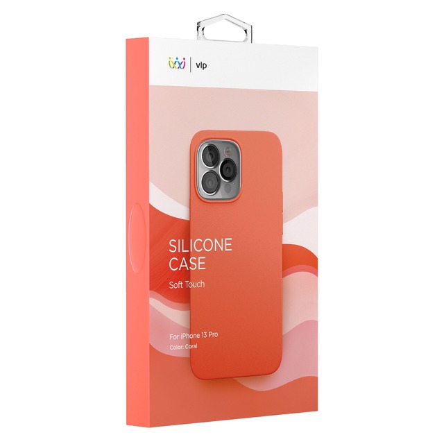 Чехол-накладка VLP Silicone Case для смартфона Apple iPhone 13 Pro (Цвет: Coral)