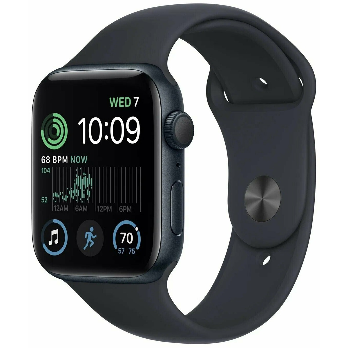 Apple Watch SE 2024 40mm Midnight Aluminium Case with Midnight Sport Band M L