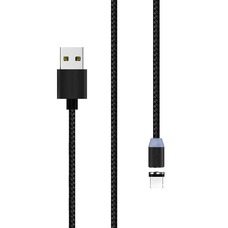 Кабель Devia Gracious Series Magnetic Charging USB to Lightning Cable 1m, черный