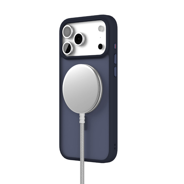 Чехол-накладка VLP Lite Bloom Case with MagSafe для смартфона Apple iPhone 17 Pro Max, тёмно-синий