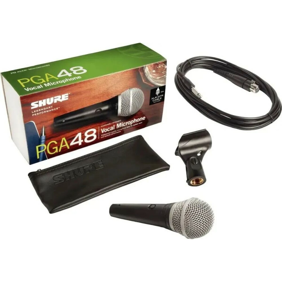 Микрофон проводной Shure PGA48-QTR-E, черный