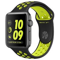 Умные часы Apple Watch Series 2 42mm with Nike Sport Band (Цвет: Space Gray/Black and Volt)
