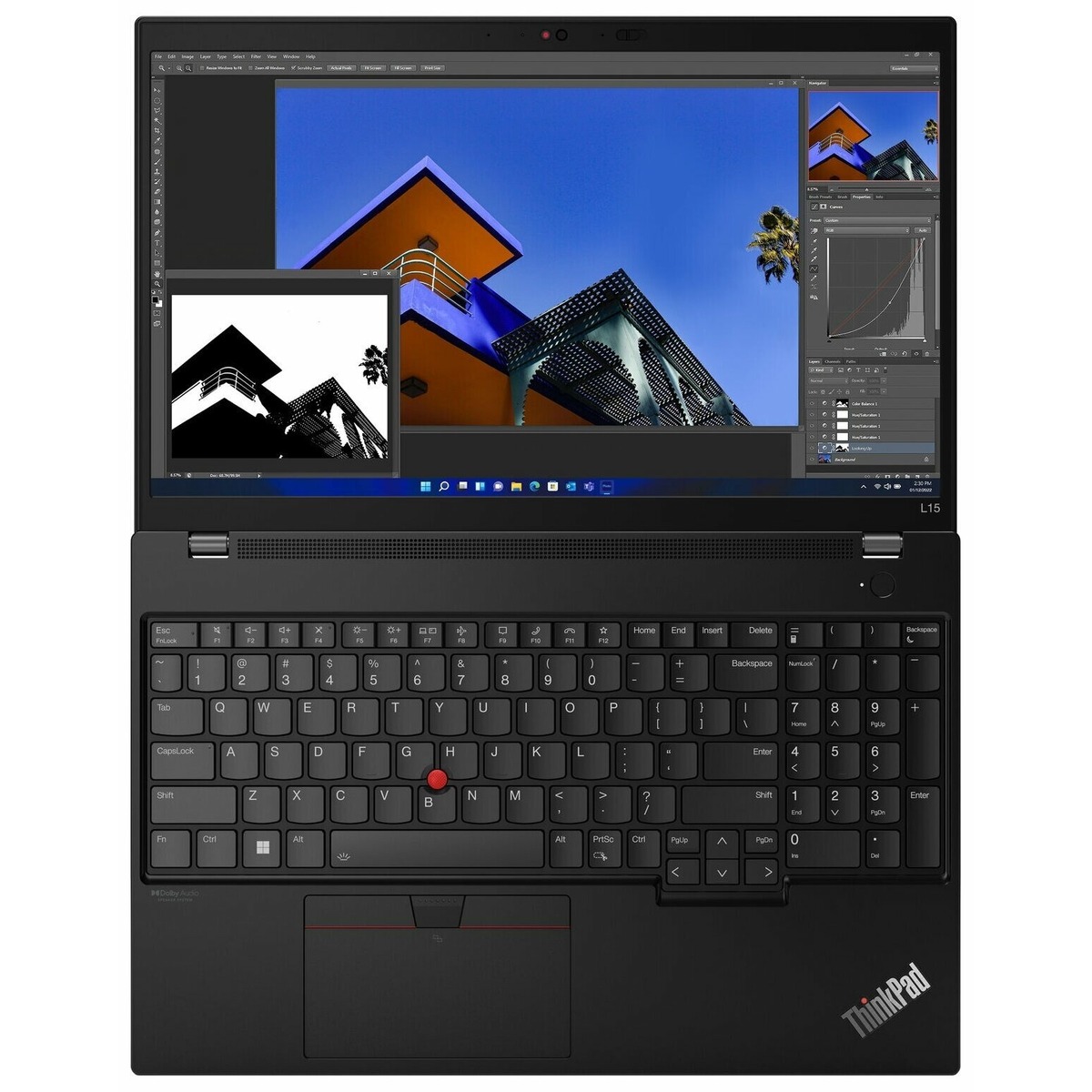 Ноутбук Lenovo ThinkPad L15 G3 Core i5 1235U / 8Gb / SSD256Gb / Intel UHD Graphics / 15.6 / 1920x1080 / Windows 11 Professional / black / WiFi / BT / Cam