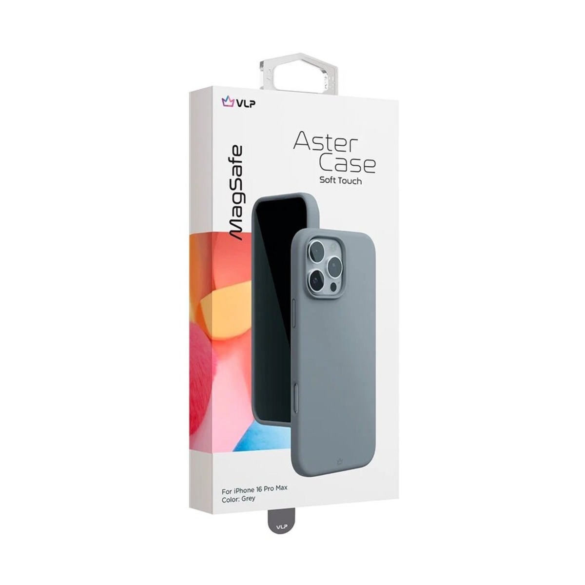 Чехол-накладка VLP Aster Case with MagSafe для смартфона Apple iPhone 16 Pro Max (Цвет: Grey)