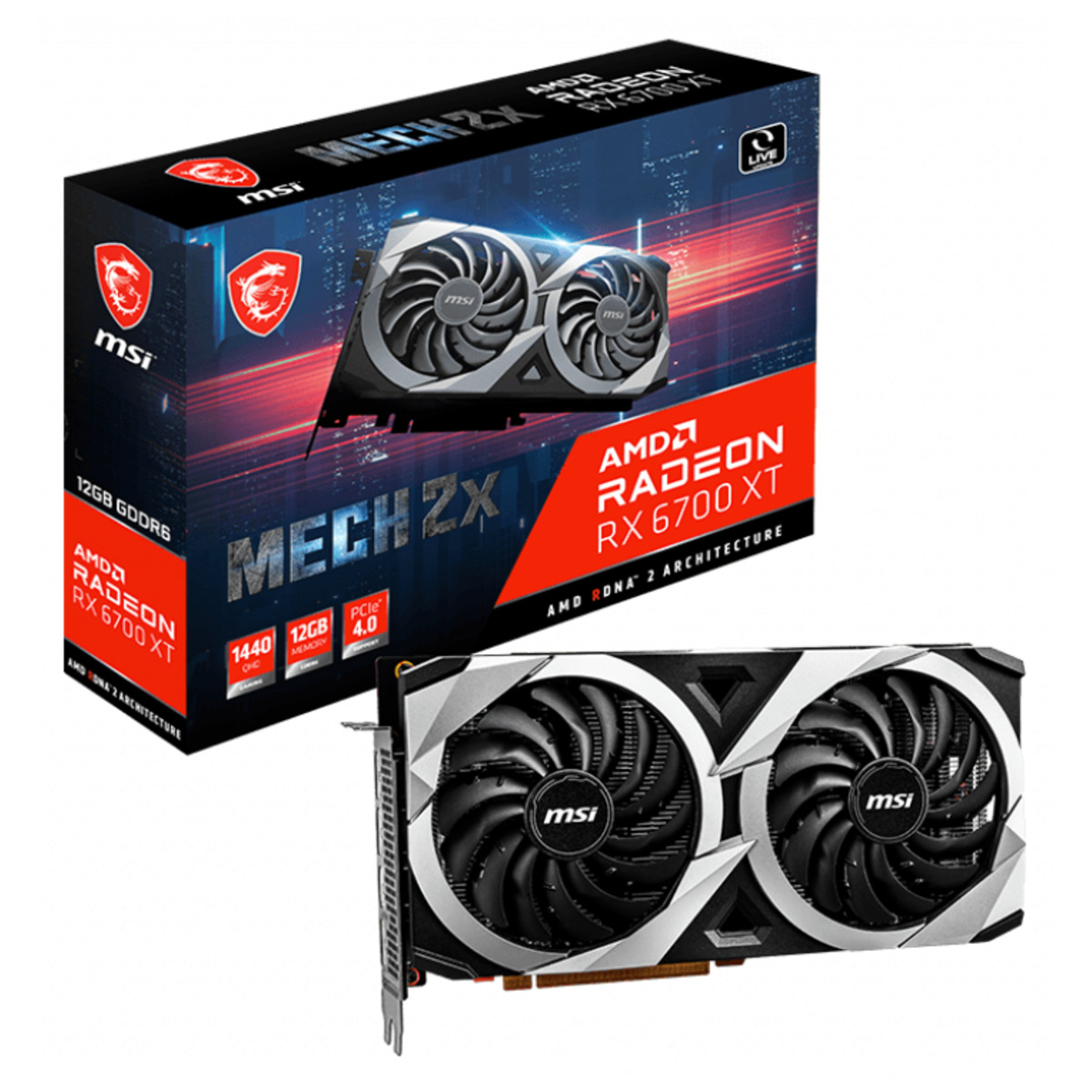 Видеокарта MSI Radeon RX 6700 XT MECH 2X 12G