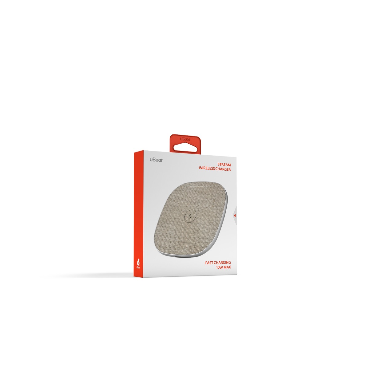 Беспроводное зарядное устройство uBear Stream Wireless Charger с быстрой зарядкой 10W (Цвет: Beige)