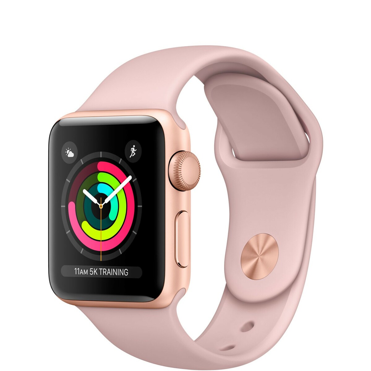 Умные часы Apple Watch Series 3 38mm Aluminum Case with Sport Band (Цвет: Gold / Pink Sand)