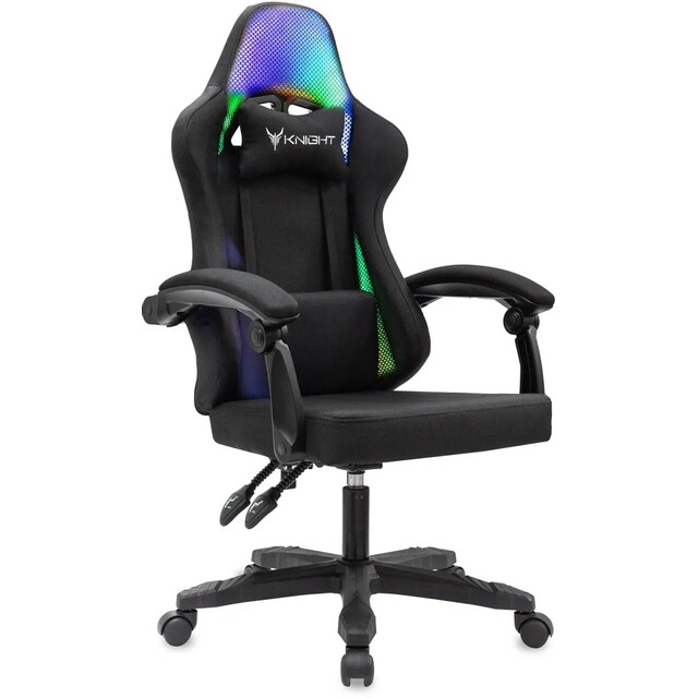 Кресло игровое Knight Wolf RGB, черный 