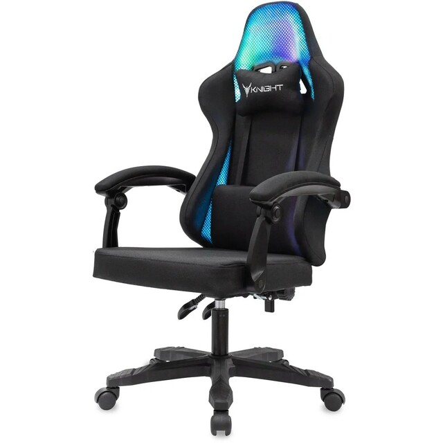 Кресло игровое Knight Wolf RGB, черный 