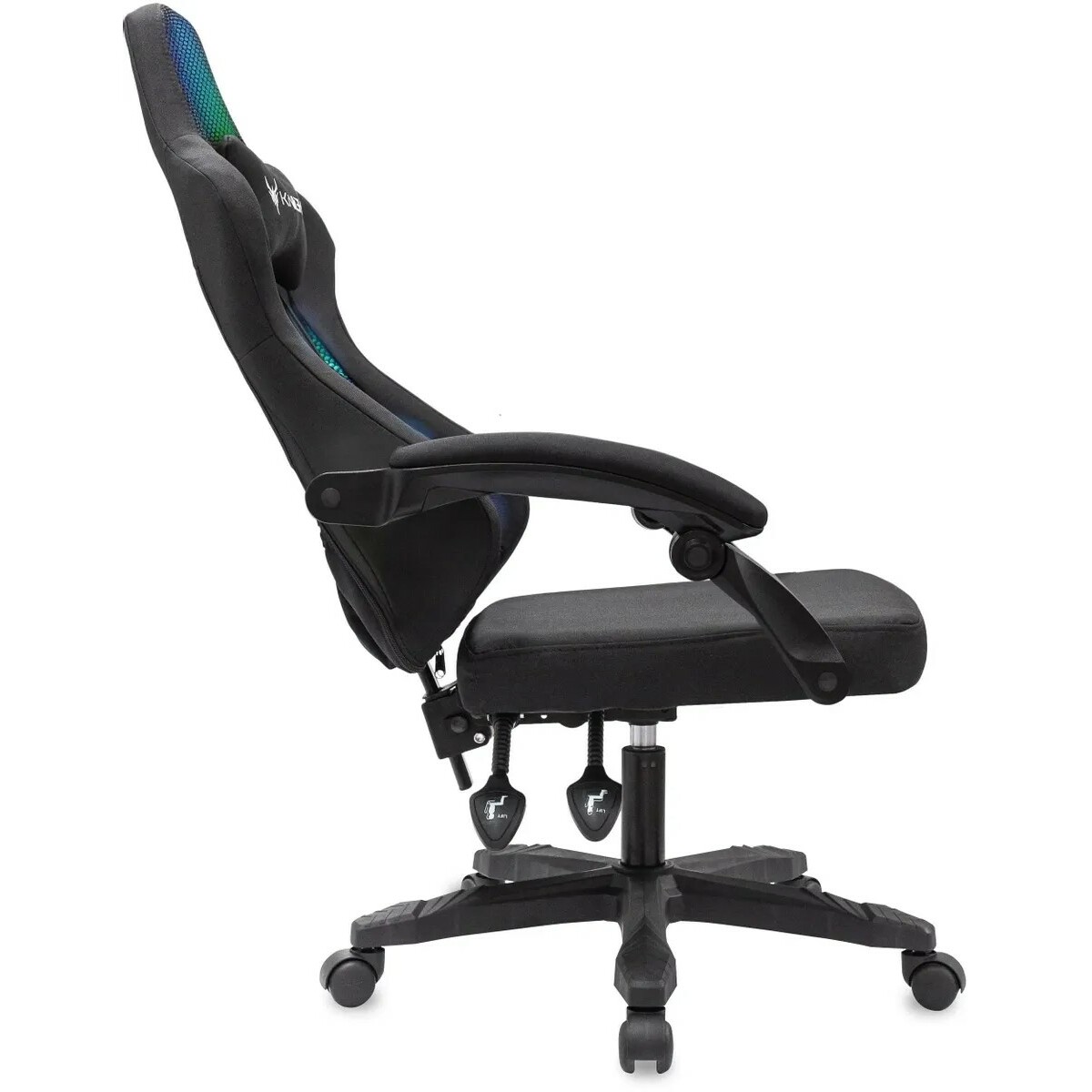 Кресло игровое Knight Wolf RGB, черный 