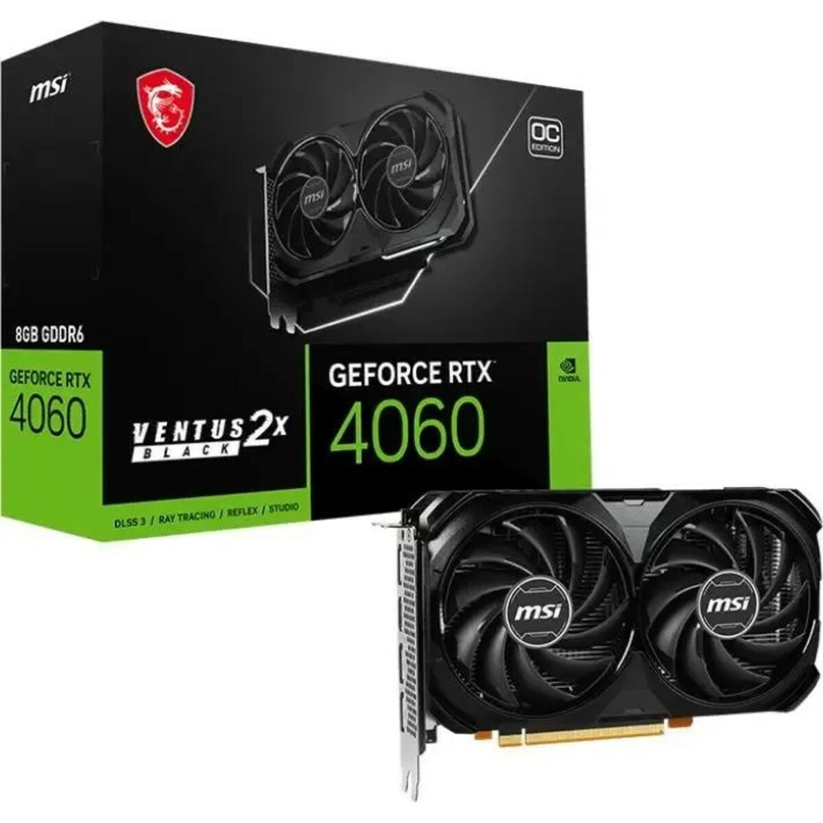 Видеокарта MSI GeForce RTX 4060 VENTUS 2X BLACK 8G OC 