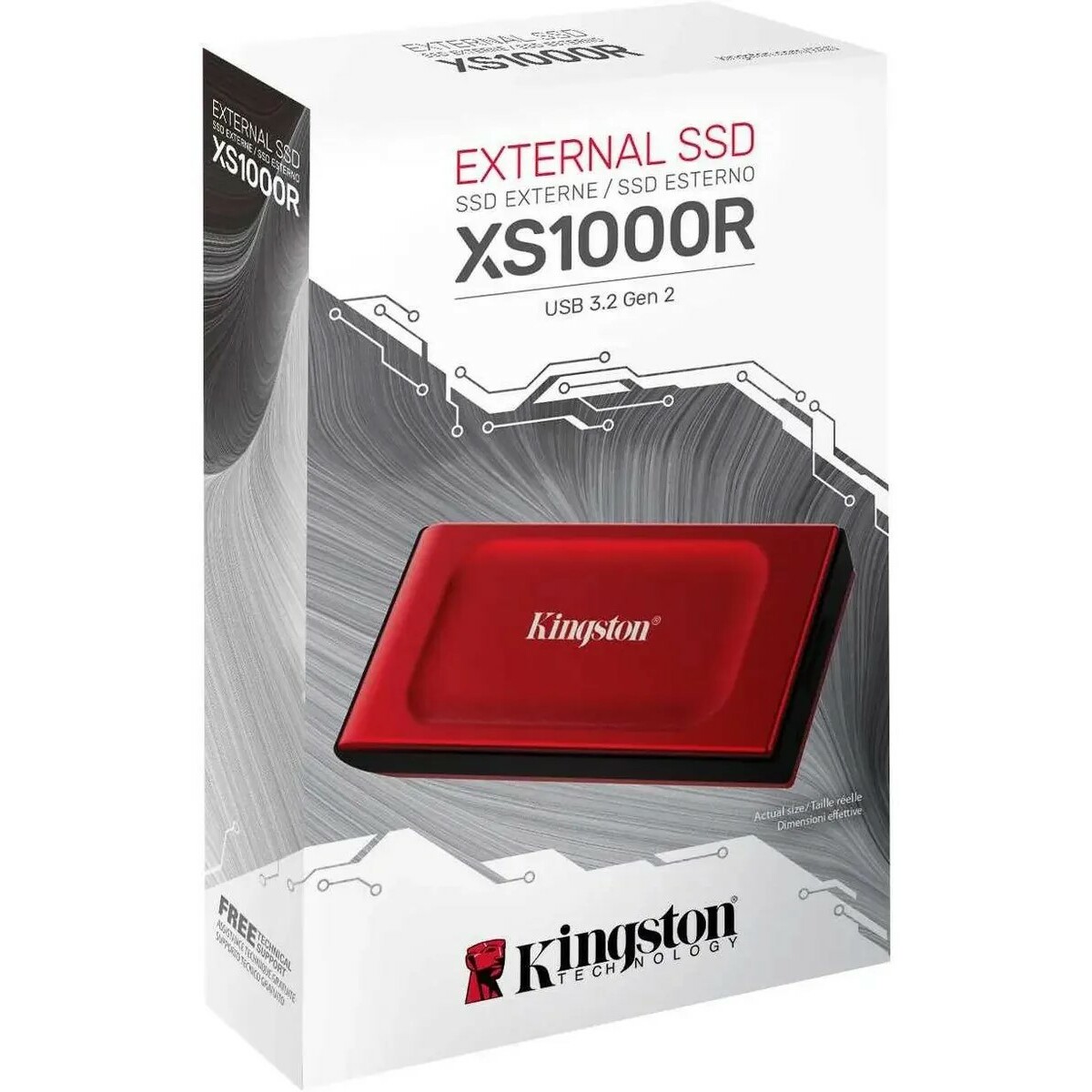 Накопитель SSD Kingston USB-C 1TB SXS1000R/1000G (Цвет: Red)