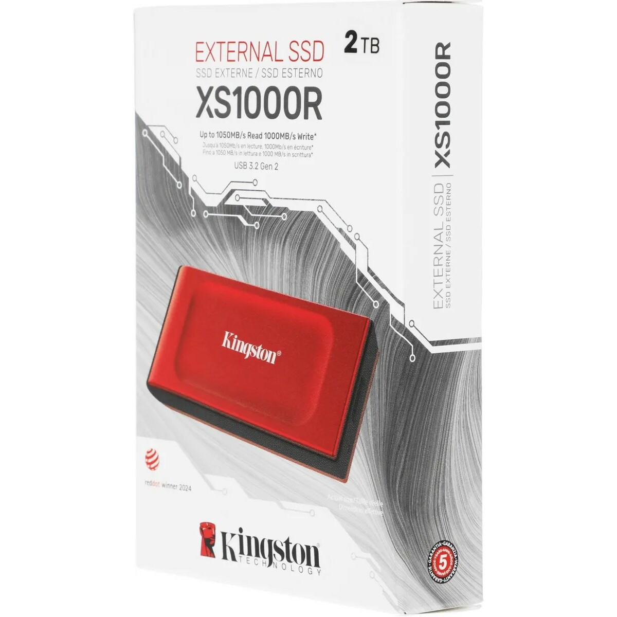 Накопитель SSD Kingston USB-C 2TB SXS1000R/2000G (Цвет: Red)