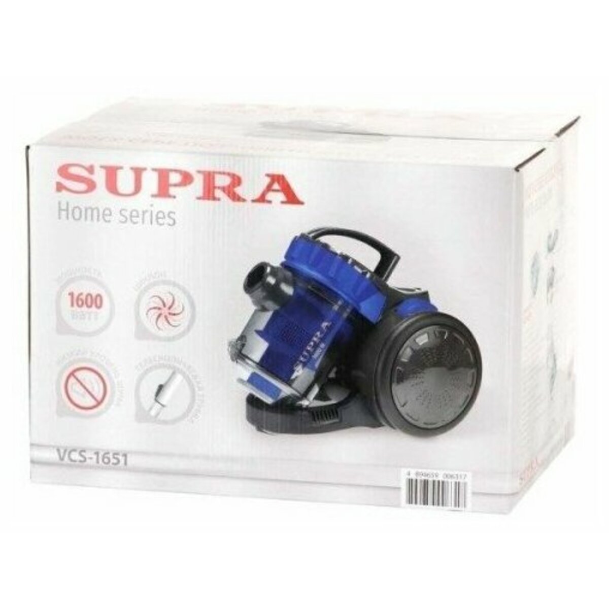 Пылесос Supra VCS-1651 1600Вт (Цвет: Blue)