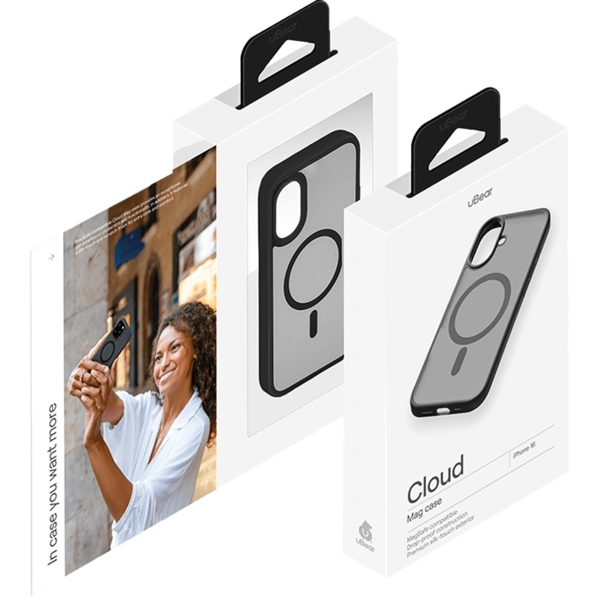 Чехол-накладка uBear Cloud Mag Case для смартфона Apple iPhone 16 (Цвет: Black)