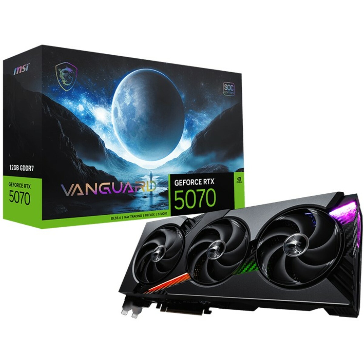 Видеокарта MSI GeForce RTX 5070 VANGUARD SOC 12G (912-V532-034)