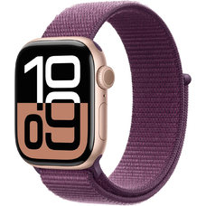 Умные часы Apple Watch Series 10 42mm Aluminum Case with Sport Loop (Цвет: Rose Gold/Plum)