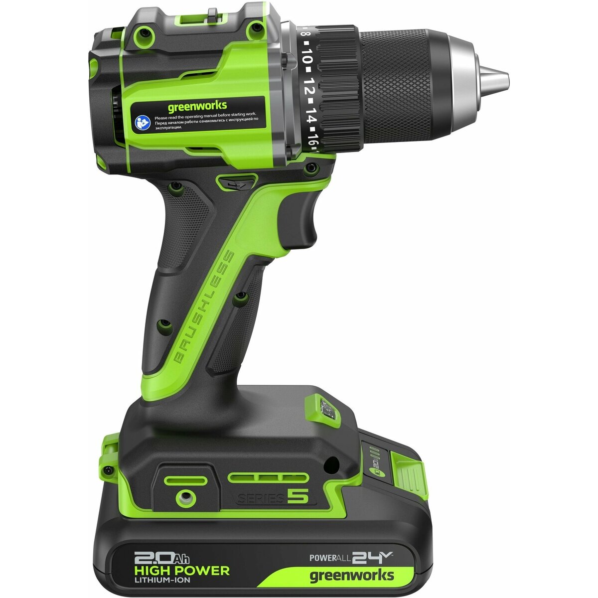 Дрель-шуруповерт Greenworks DD560 (Цвет: Green)