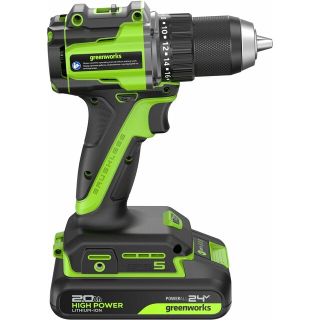 Дрель-шуруповерт Greenworks DD560 (Цвет: Green)