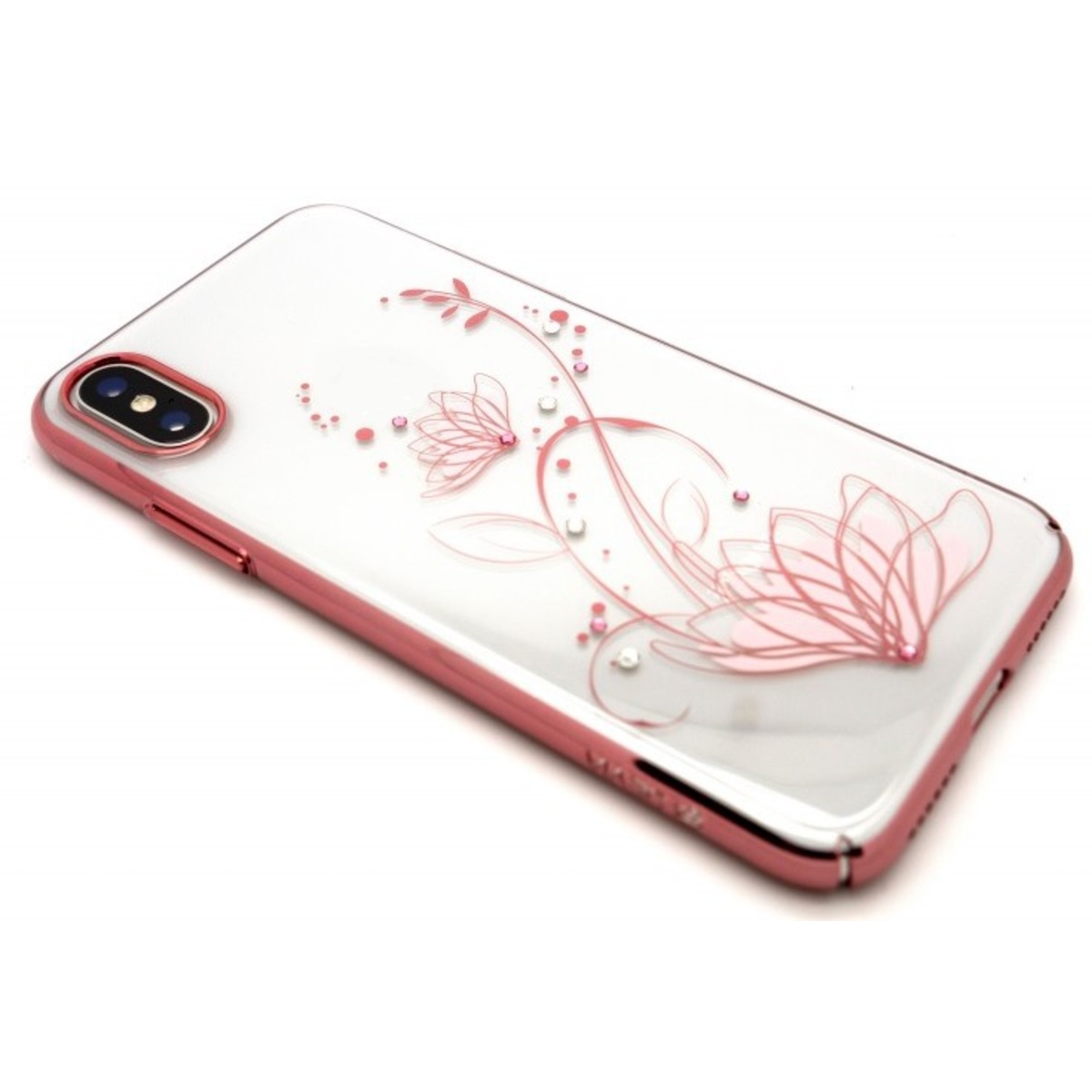 Чехол-накладка Devia Crystal Lotus case для смартфона iPhone X / XS (Цвет: Rose Gold)