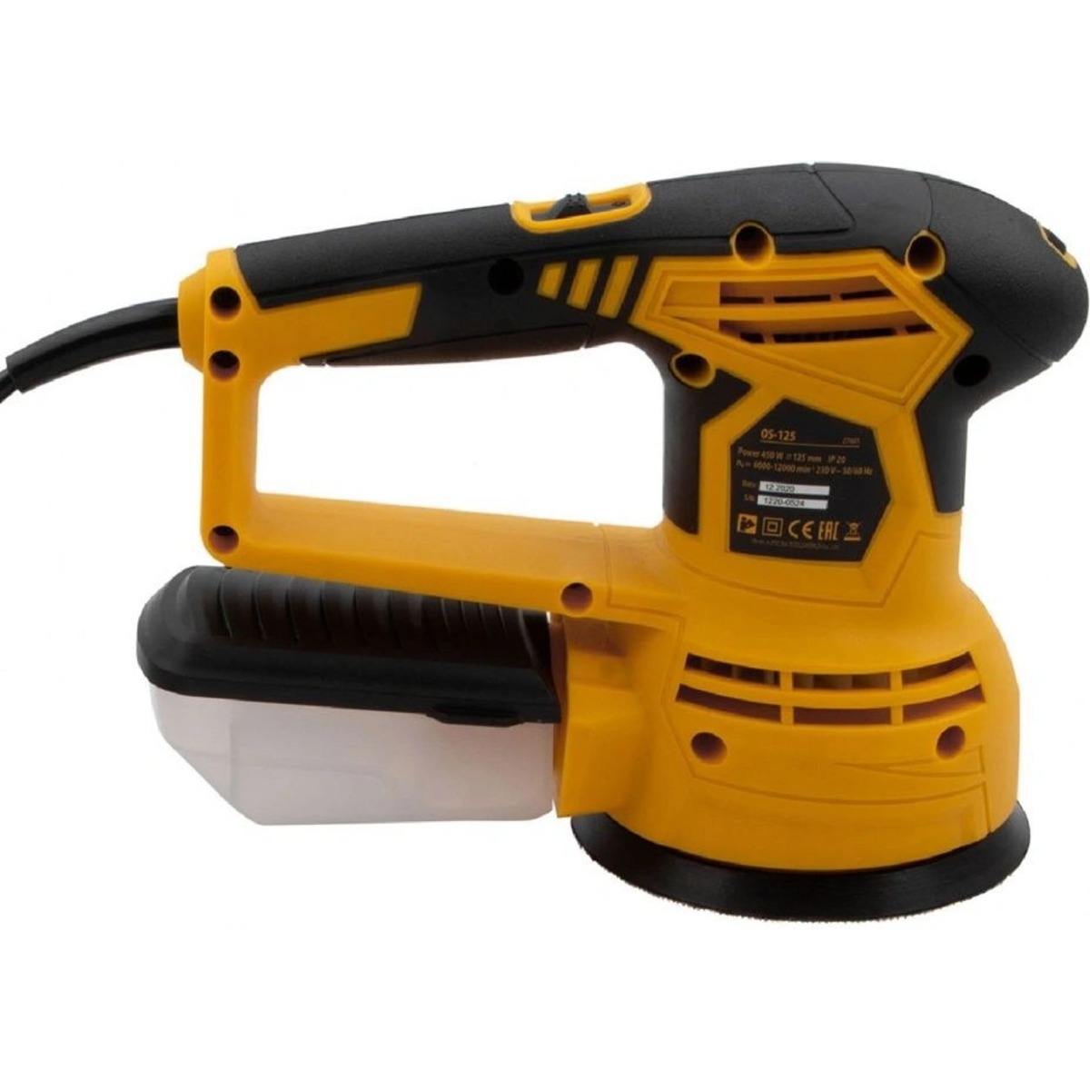Эксцентриковая шлифмашина Denzel OS-125 (Цвет: Orange/Black)