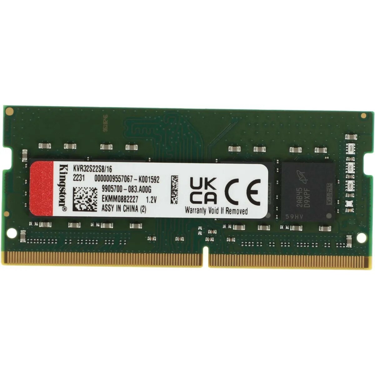 Оперативная память DDR4 16Gb 3200MHz Kingston KVR32S22S8/16