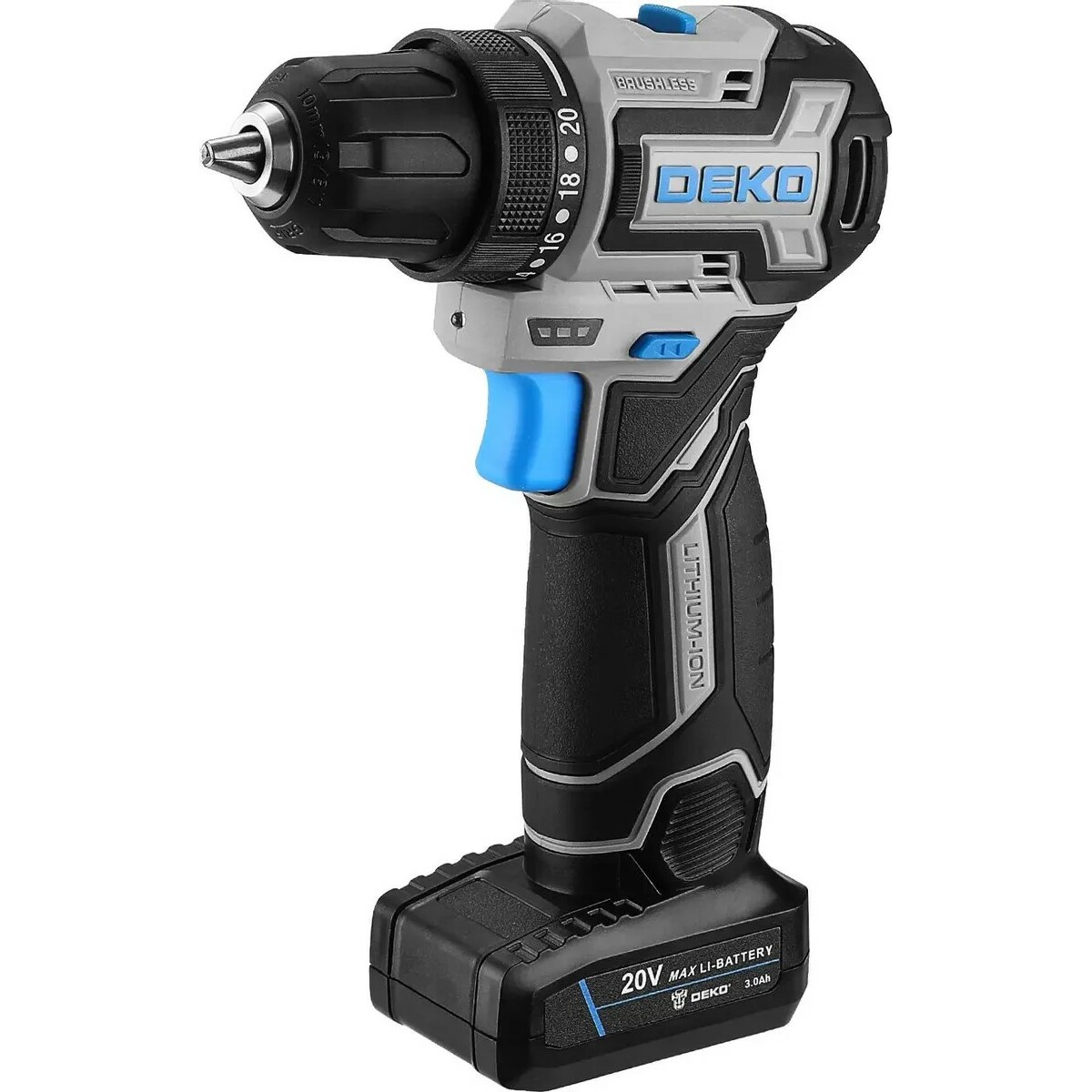 Дрель-шуруповерт Deko Loner 20V PRO (Цвет: Gray)