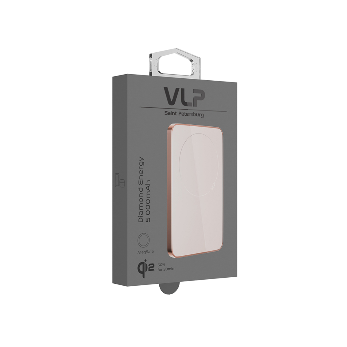 Внешний аккумулятор VLP Diamond Energy MagSafe Qi2 5000mAh, пустынный титан