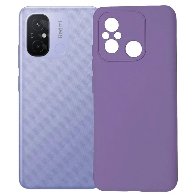 Чехол-накладка Borasco Silicone Сase для смартфона Xiaomi Redmi 12C (Цвет: Lavender)