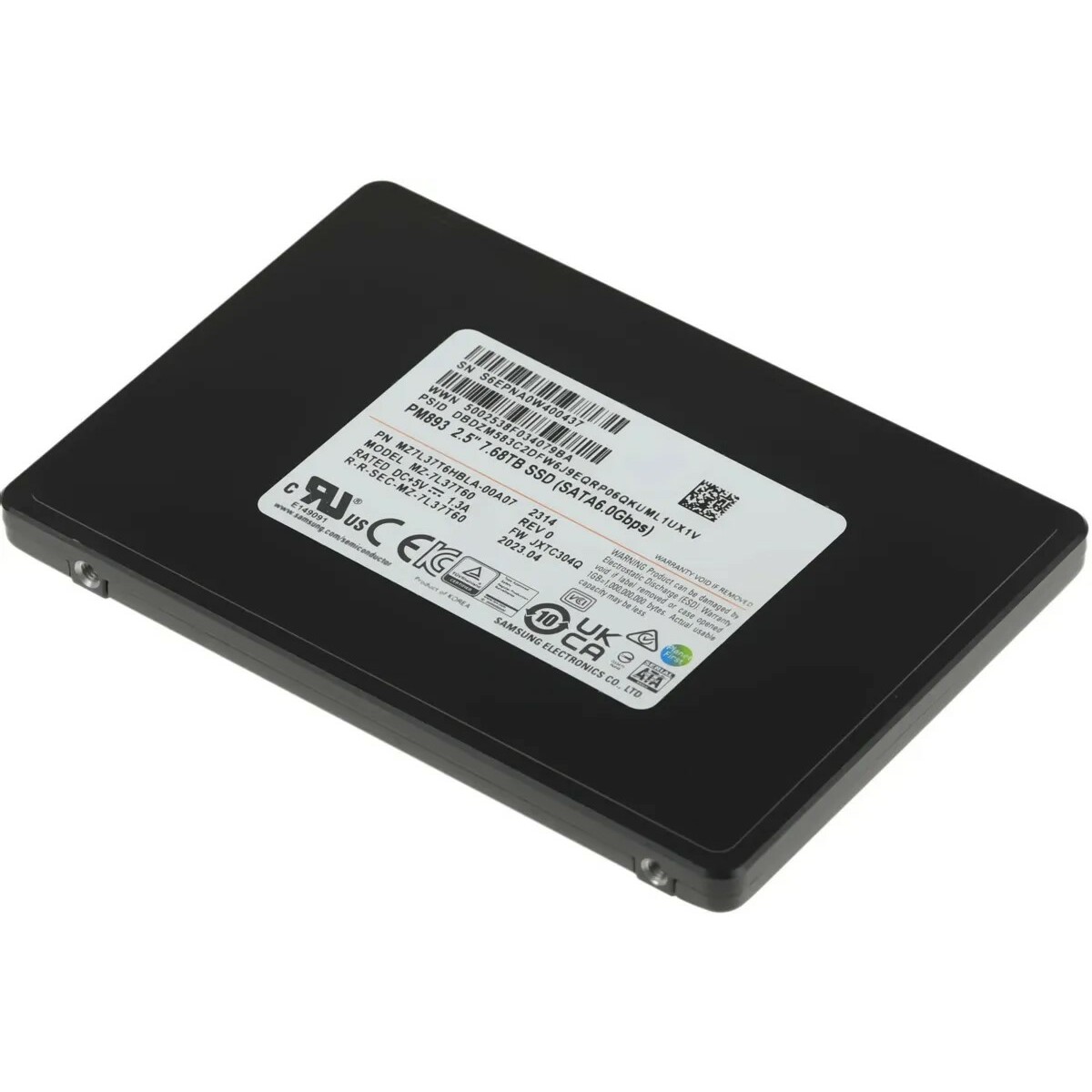 Накопитель SSD Samsung SATA III 7.68TB MZ7L37T6HBLA-00A07 