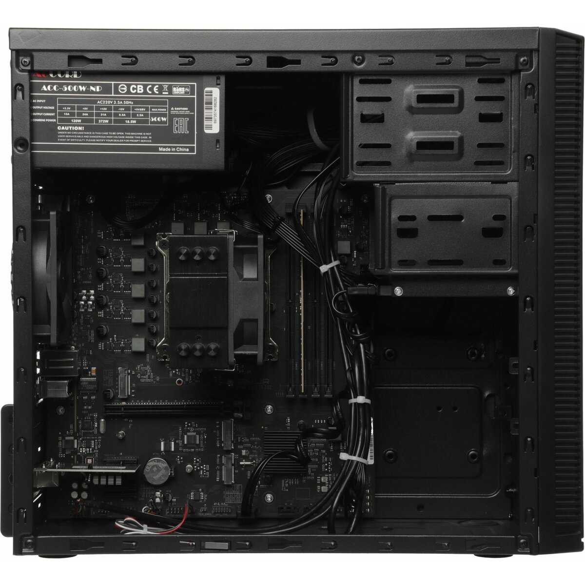 ПК Amur Нарвал B7I21 АМУЕ.466219.002 (Core i5 12400 2.5Ghz/16Gb DDR5/SSD512Gb/Intel UHD Graphics 730/noOS/black) 