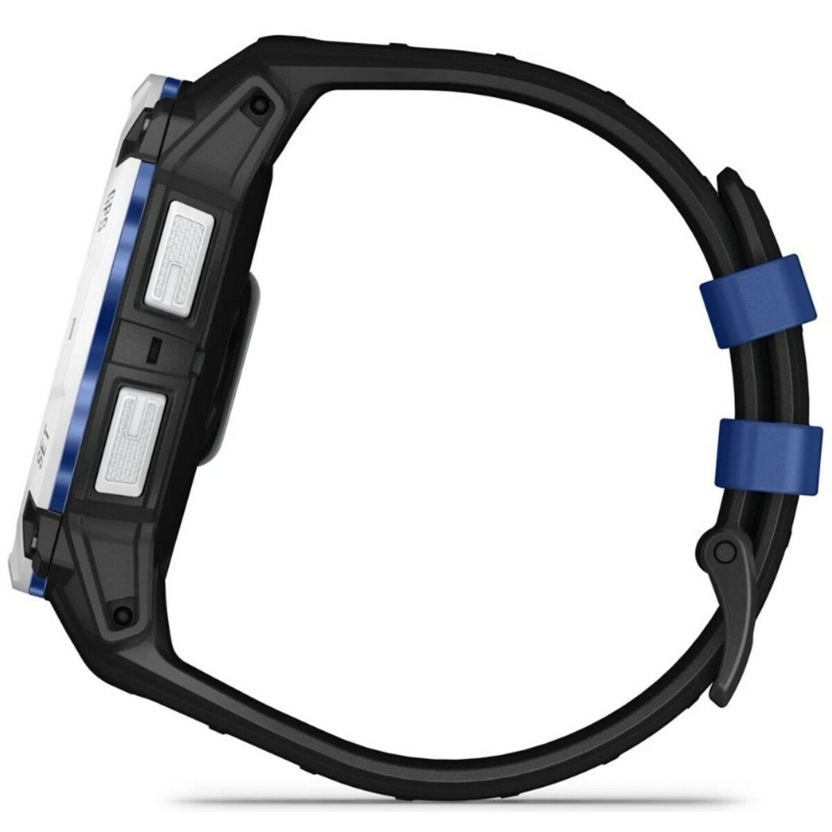 Умные часы Garmin Instinct 3 50mm Solar (Цвет: Whitestone Black / Bolt Blue) 