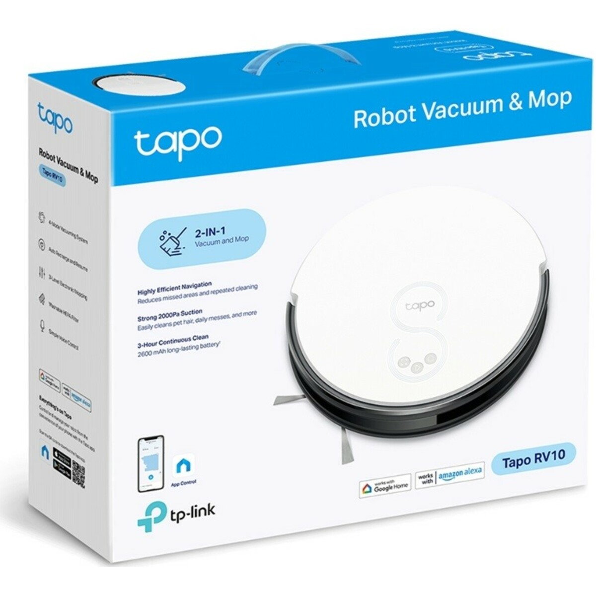 Робот-пылесос TP-Link Tapo RV10 (Цвет: White/Black)