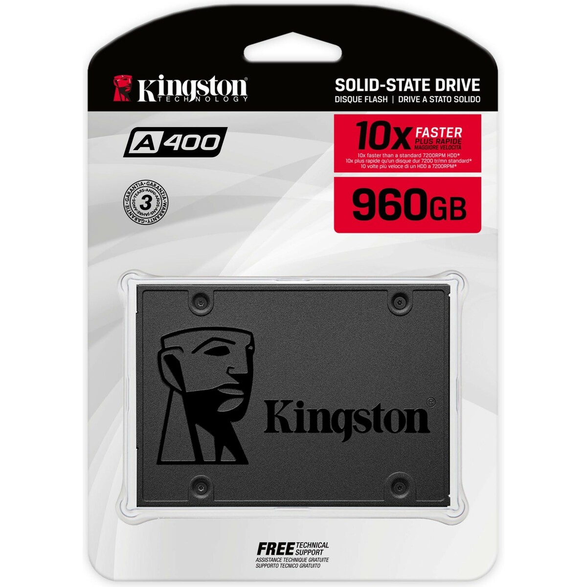 Накопитель SSD Kingston SATA III 960Gb SA400S37 / 960G