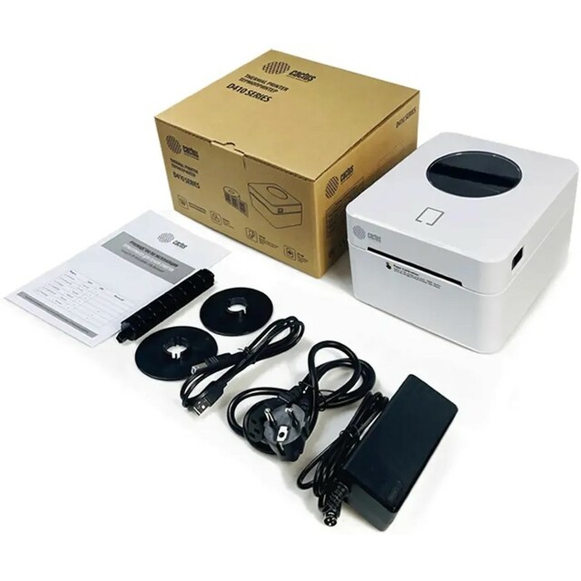 Термопринтер Cactus CS-TP-D410U-W, белый