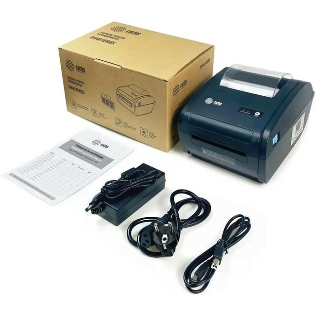 Термопринтер Cactus CS-TP-D440U, черный Термопринтер Cactus CS-TP-D440U, черный