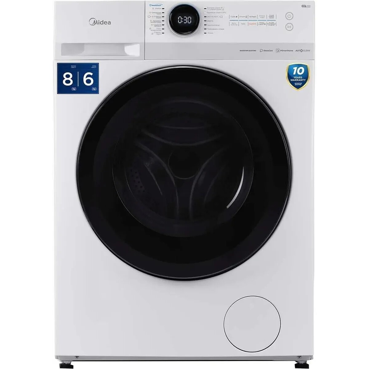 Стиральная машина Midea MF200D80WBS / W-RU, белый