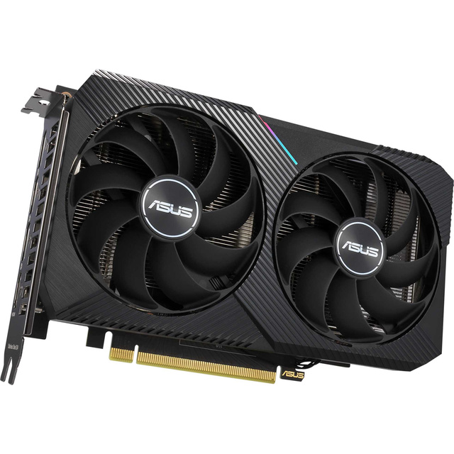 Видеокарта Asus PCI-E 4.0 DUAL-RTX3060-12G-V2 LHR NVIDIA GeForce RTX 3060 12288Mb 192 GDDR6 1777/15000/HDMIx1/DPx3/HDCP Ret