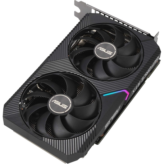 Видеокарта Asus PCI-E 4.0 DUAL-RTX3060-12G-V2 LHR NVIDIA GeForce RTX 3060 12288Mb 192 GDDR6 1777/15000/HDMIx1/DPx3/HDCP Ret