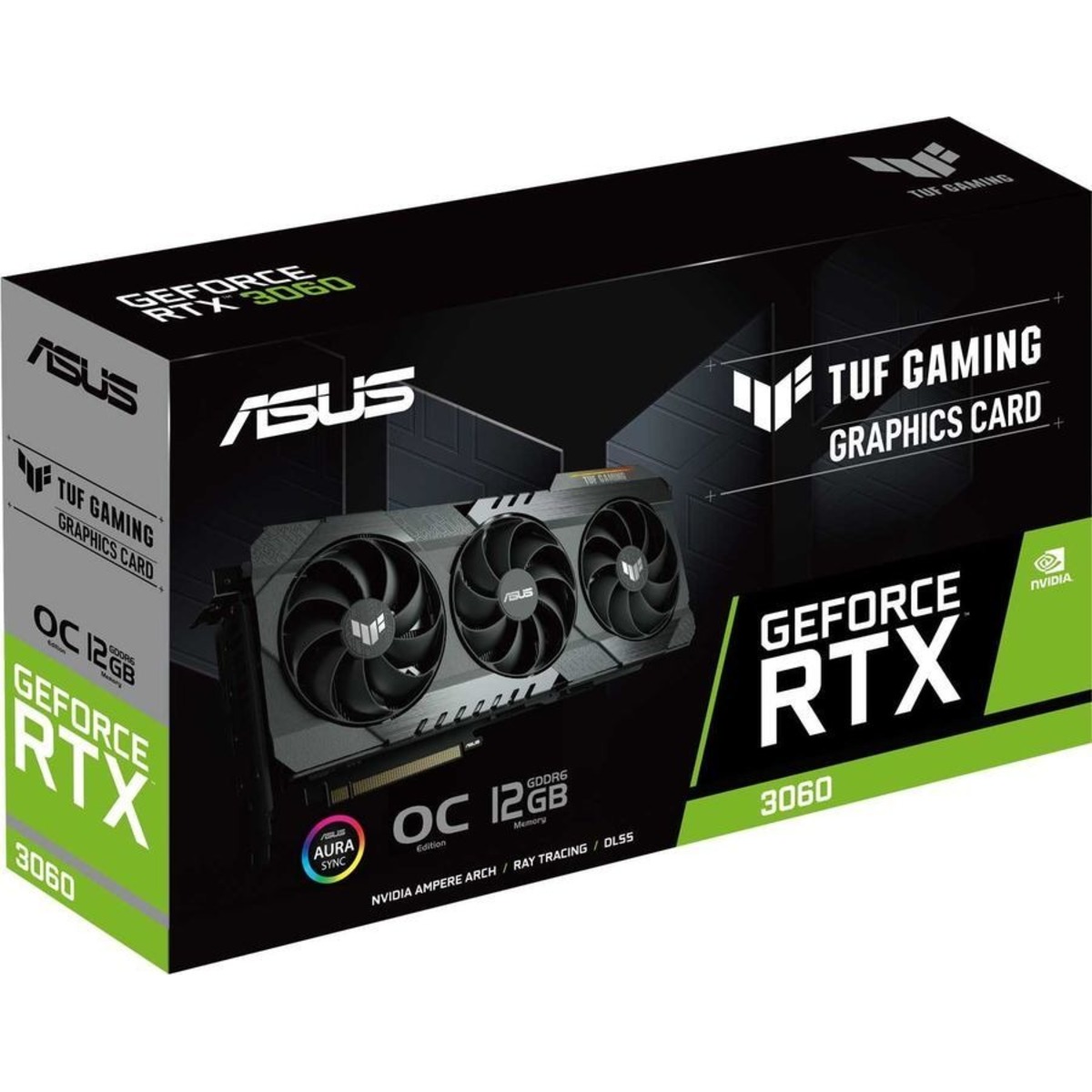 Видеокарта ASUS PCI-E 4.0 TUF-RTX3060-O12G-V2-GAMING LHR NVIDIA GeForce RTX 3060 12288Mb 192 GDDR6 1852 / 15000 / HDMIx2 / DPx3 / HDCP Ret