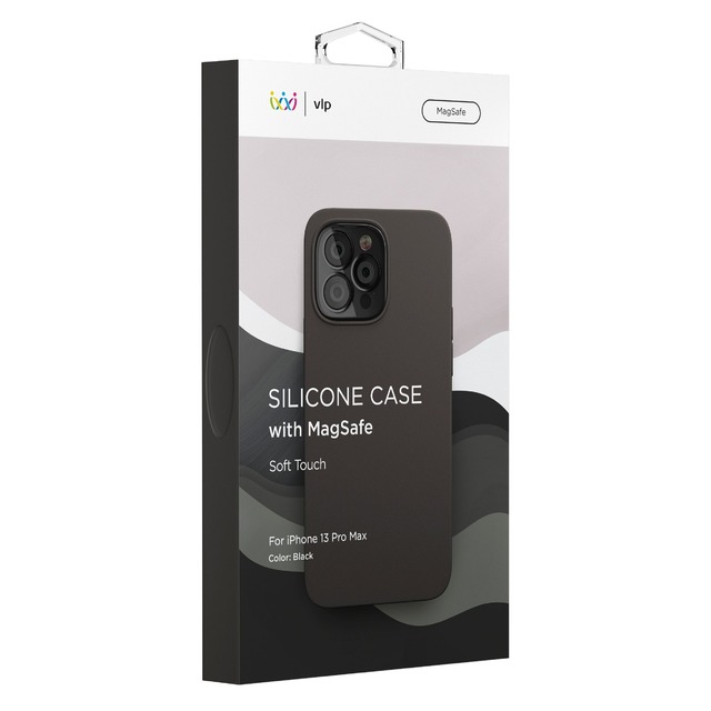 Чехол-накладка VLP Silicone Case with MagSafe для смартфона Apple iPhone 13 Pro Max, черный