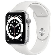 Умные часы Apple Watch Series 6 GPS 44mm Aluminum Case with Sport Band M00D3RU/A (Цвет: Silver/White)