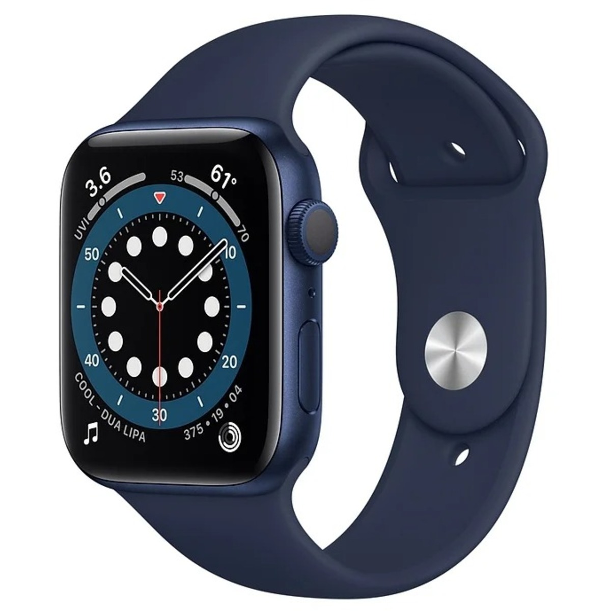 Умные часы Apple Watch Series 6 GPS 44mm Aluminum Case with Sport Band M00J3RU/A (Цвет: Blue/Deep Navy)Apple Watch Series 6 44mm Alum. Case with Sport Band blue/deep navy (M00J3) RU