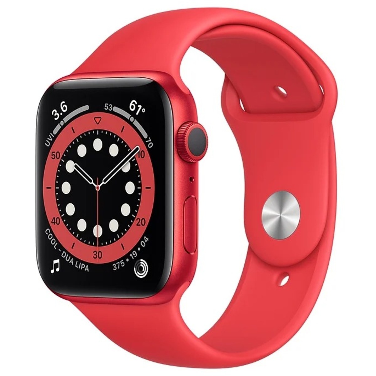 Умные часы Apple Watch Series 6 GPS 44mm Aluminum Case with Sport Band M00M3RU (Цвет: Red)